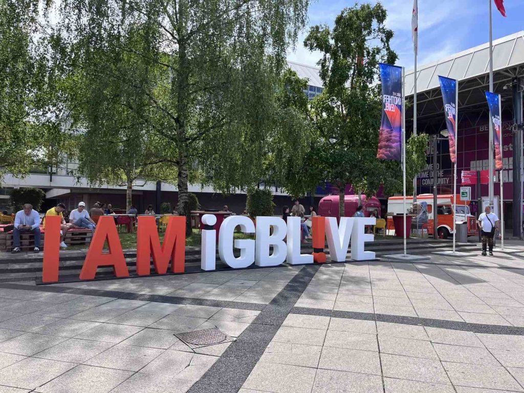 iGB L!VE 2023 Logo outside the venue