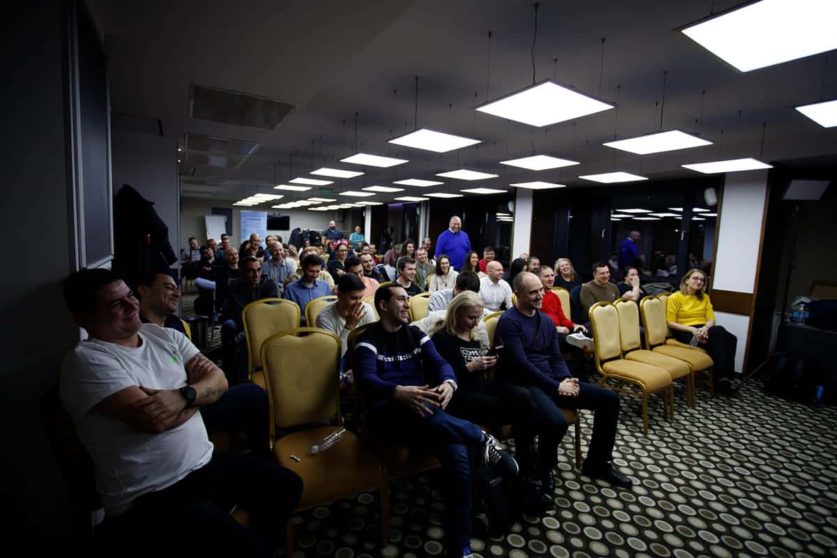 The audience at WordPress Sofia Meetup March 2024