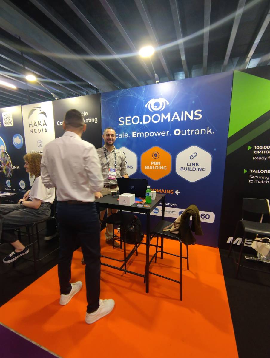 The SEO.Domains booth at SiGMA Europe 2024