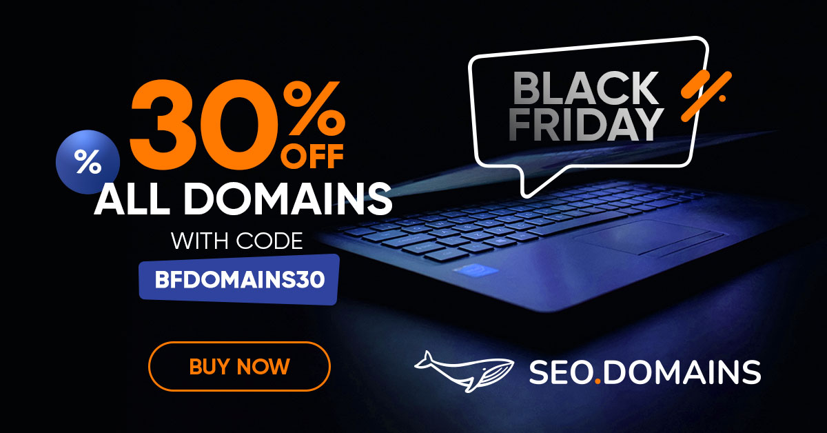 SEO.Domains Black Friday 2025: 30% Discount for Aged Domains and Aged Domains with Live Websites