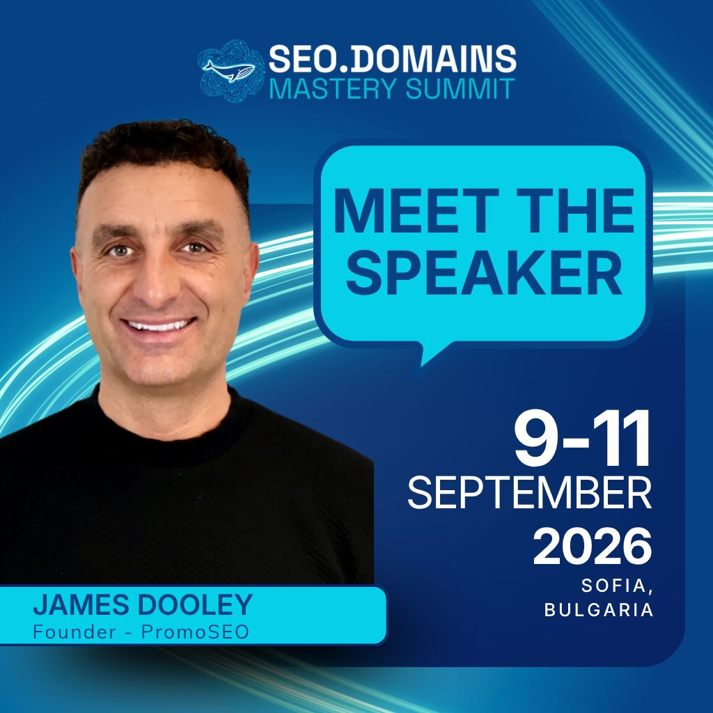 image contains meet the speaker card of James Dooley